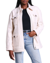 Avec Les Filles Relaxed Faux Wool Utility Shacket In White