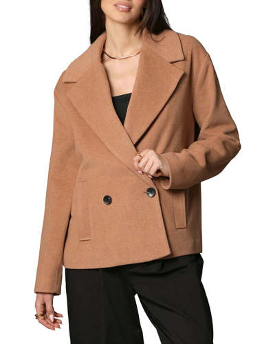 Avec Les Filles Relaxed Wool-blend Peacoat In Brown