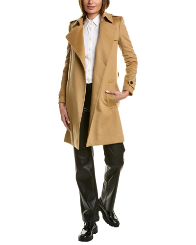 Burberry Wool & Cashmere-blend Trench Coat In Brown