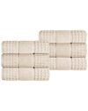Superior Set Of 6 Zero Twist Cotton Waffle Honeycomb Plush Soft Absorbent Hand  Towels