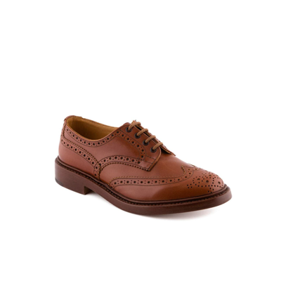 Tricker's Brown Calf Shoe In Cognac
