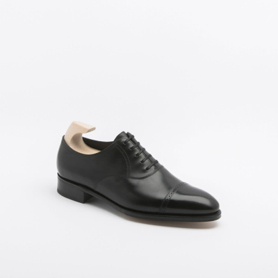 John Lobb Philip Ii Black Oxford Calf Oxford Shoe (fitting F/ee) In Nero