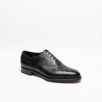 Edward Green Malvern Black Calf Oxford Shoe In Nero