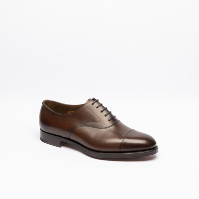 Edward Green Chelsea Dark Oak Calf Oxford Shoe In Marrone