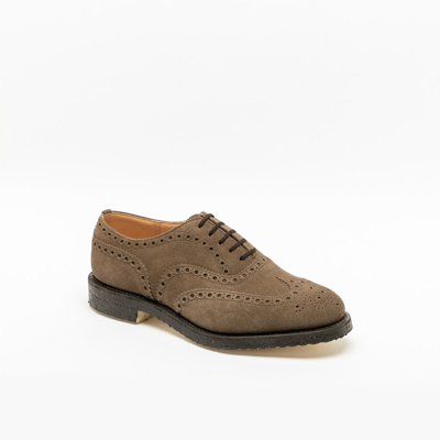 Church's Fairfield 81 Mud Castoro Suede Oxford Shoe (fitting G) In Beige