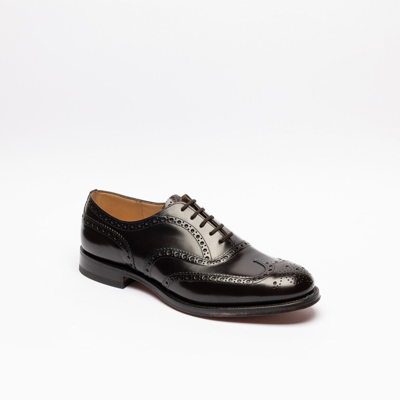 Church's Burwood 81 Light Ebony Polishbinder Full Brogue Oxford Shoe In Marrone