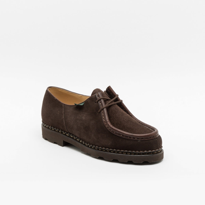 Paraboot Michael Marche Ii Brown Suede Derby Shoe In Marrone