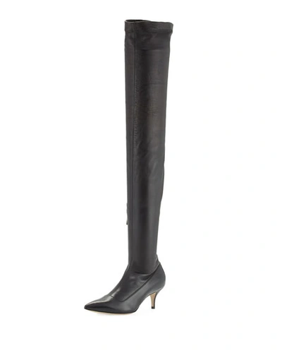 Paul Andrew Braila Over-the-knee Leather Boot In Black