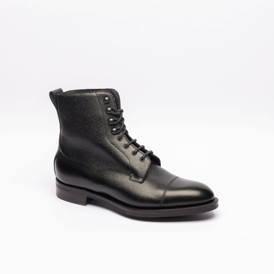 Edward Green Black Country Calf Boot In Nero