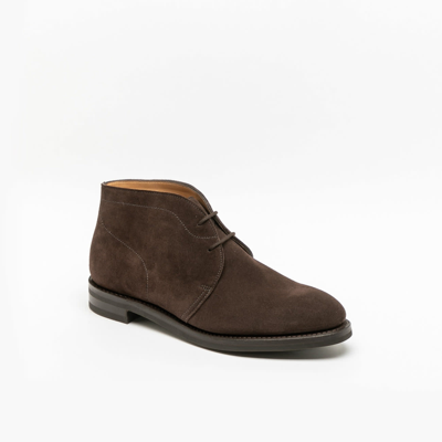 John Lobb Heywood Suede Boots In Brown