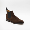 John Lobb Lawry Dark Brown Suede Chelsea Boot (fitting F/ee) In Marrone