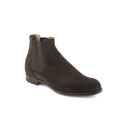 Cheaney Dark Brown Pony Suede Boot In Marrone