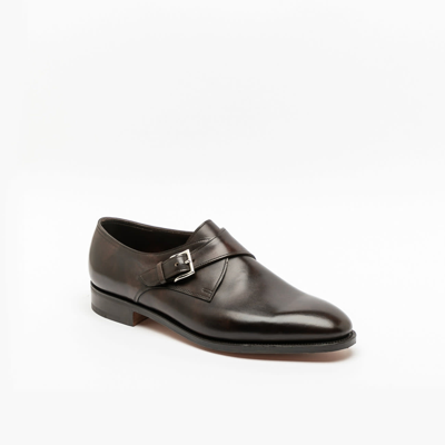 John Lobb Chapel Museum Monk Straps In Marrón Oscuro