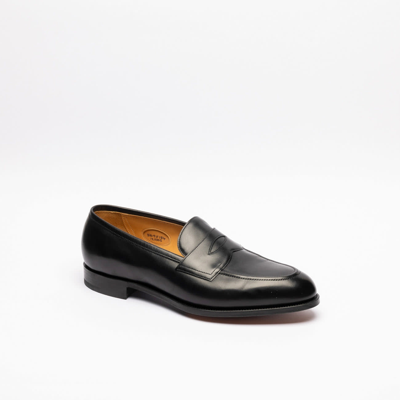 EDWARD GREEN PICCADILLY BLACK CALF PENNY LOAFER