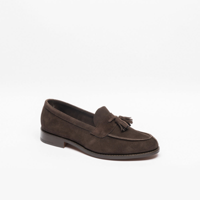 TRICKER'S BROWN SUEDE TASSELS LOAFER