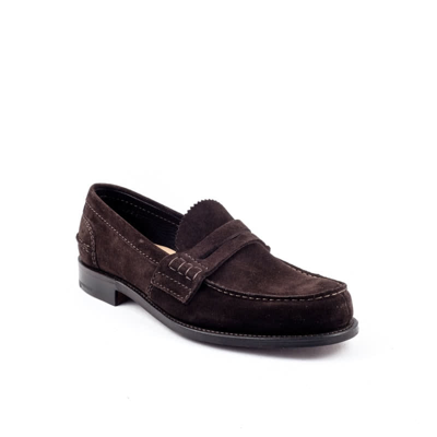 Church's Brown Suede Loafer In Marrone