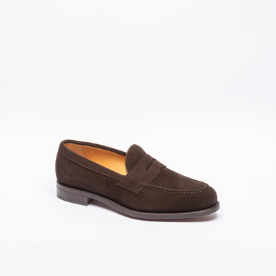 Berwick 1707 8491 Dark Brown Suede Tassel Loafer In Marrone