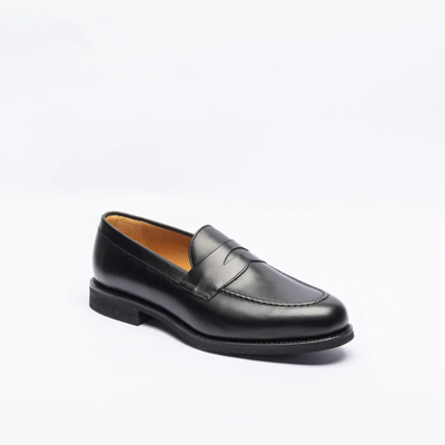 Berwick 1707 9628 Loafer Black Calf With Rubber Sole In Nero