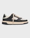 Represent Apex Logo-embossed Leather Low-top Trainers In Black/white