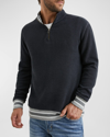 Rails Men's Ward Quarter-zip Sweater In Knittany Blue