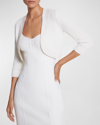 Michael Kors Cashmere Cropped Shrug In Optic Whit