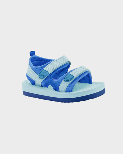 Molo Kids' Zola 魔术贴凉鞋 In Blue