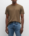 Frame Logo Cotton T-shirt In Mocha