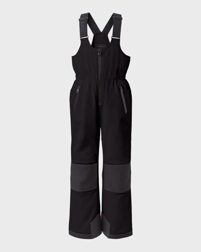 Mackage Kid's Myron Ski Overalls With Adjustable Suspenders In Black