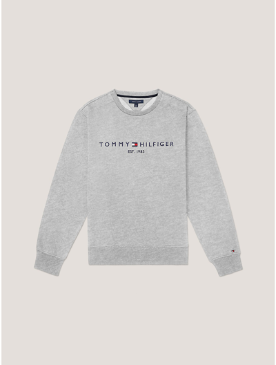 Tommy Hilfiger Hilfiger Stripe Sweatshirt In Grey Heather