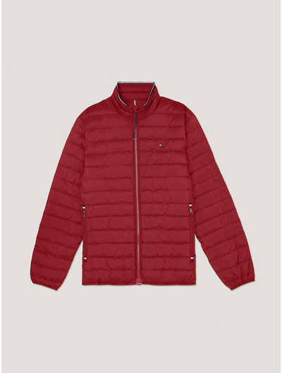 Tommy Hilfiger Solid Packable Jacket In Rouge