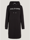 TOMMY HILFIGER EMBROIDERED MONOTYPE HOODIE DRESS