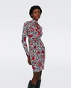 Diane Von Furstenberg New Miley Wool-blend Sheath Dress In Signature Floral