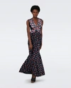 Diane Von Furstenberg Marika Dress In Fortune Rose And Fortune Red Dot