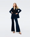 Diane Von Furstenberg Ruthette Velvet Pants In Circles Ocean Blue