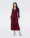 Diane Von Furstenberg Gil Maxi Dress In Magic Dot Berry