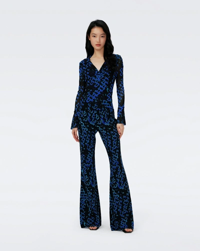 Diane Von Furstenberg Dvf In Folded Chain Blue