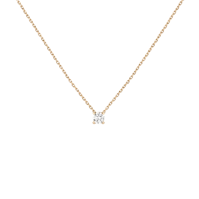 Aurate New York Diamond Solitaire Necklace In Rose