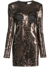 Genny Sequin-embellished Long-sleeved Dress