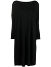Daniela Gregis Oversized Wool Short Dress In Black
