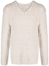 Sunflower Brushed-effect V-neck Jumper