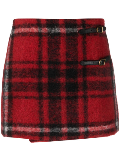 Polo Ralph Lauren Mini Skirt Check In Red