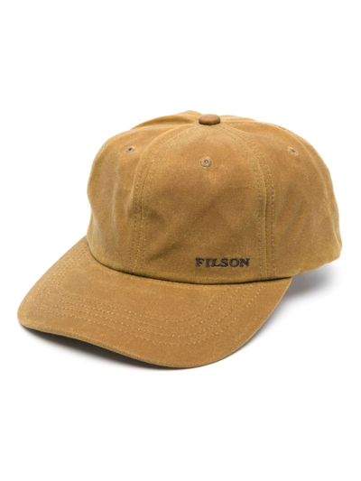 Filson Logo-embroidered Cotton Baseball Cap In Brown
