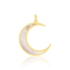 THE LOVERY MOTHER OF PEARL CRESCENT MOON CHARM