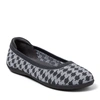 Dearfoams Women's Misty Ballet Flat Indoor/outdoor Slip Ons In Grey