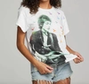 CHASER BOB DYLAN FLOCK OF BIRDS GRAPHIC TEE IN WHITE