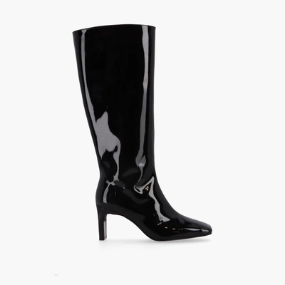 Alohas Patent Leather Knee-high Boot In Black