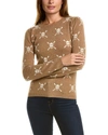 TWO BEES CASHMERE SKULL PATTERN WOOL & CASHMERE-BLEND SWEATER