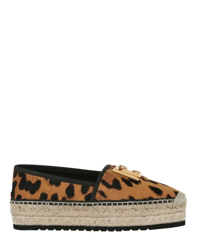 Balmain Alex Leather Espadrille In Brown
