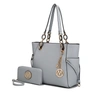 Mkf Collection By Mia K Yale Tote Bag With Wallet In Blue