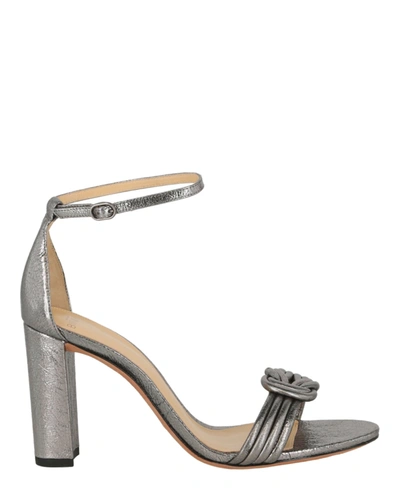 Alexandre Birman Vicky Heel Sandals In Silver